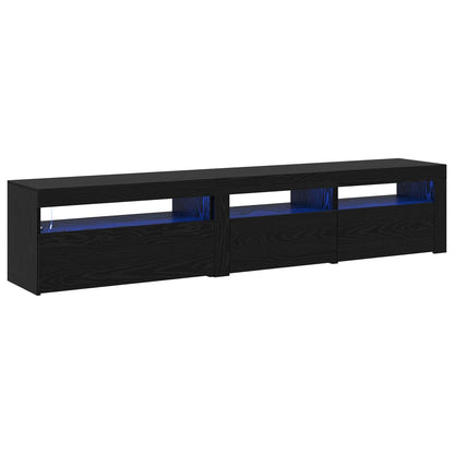 vidaXL TV-Schränk 2 pcs Schwarz Eichen-Optik 195 x 35 x 40 cm