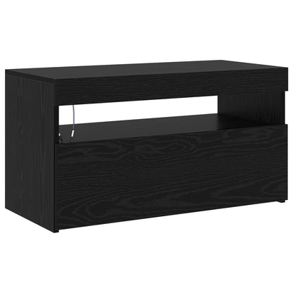 vidaXL TV-Schränk 2 pcs Schwarz Eichen-Optik 195 x 35 x 40 cm