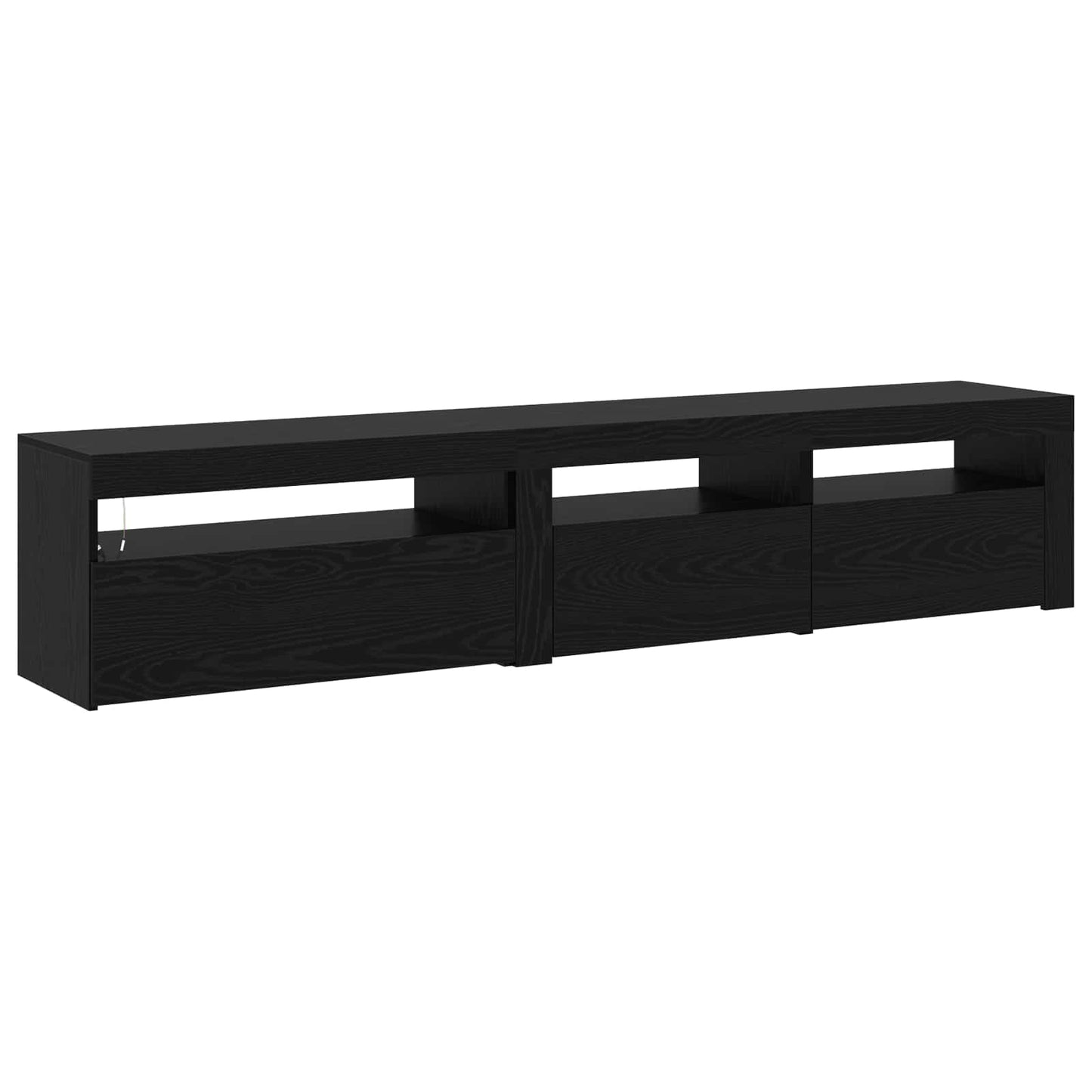vidaXL TV-Schränk 2 pcs Schwarz Eichen-Optik 195 x 35 x 40 cm