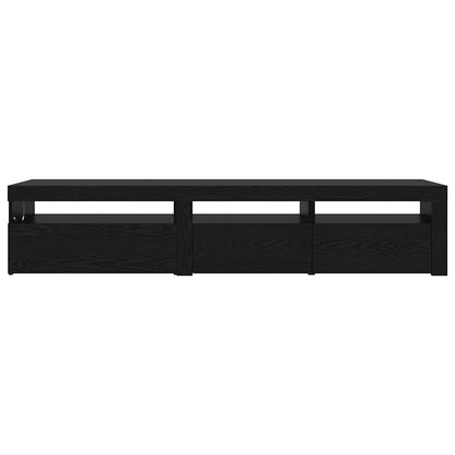 vidaXL TV-Schränk 2 pcs Schwarz Eichen-Optik 195 x 35 x 40 cm