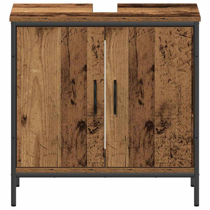 vidaXL Badezimmermöbel-Set mit Regal mit Tür 2 pcs Braun Holzwerkstoff