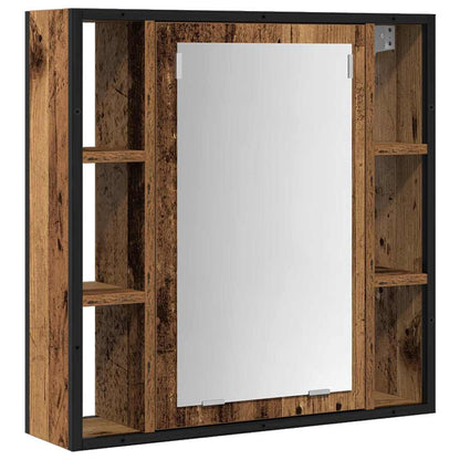 vidaXL Badezimmermöbel-Set mit Regal mit Tür 2 pcs Braun Holzwerkstoff