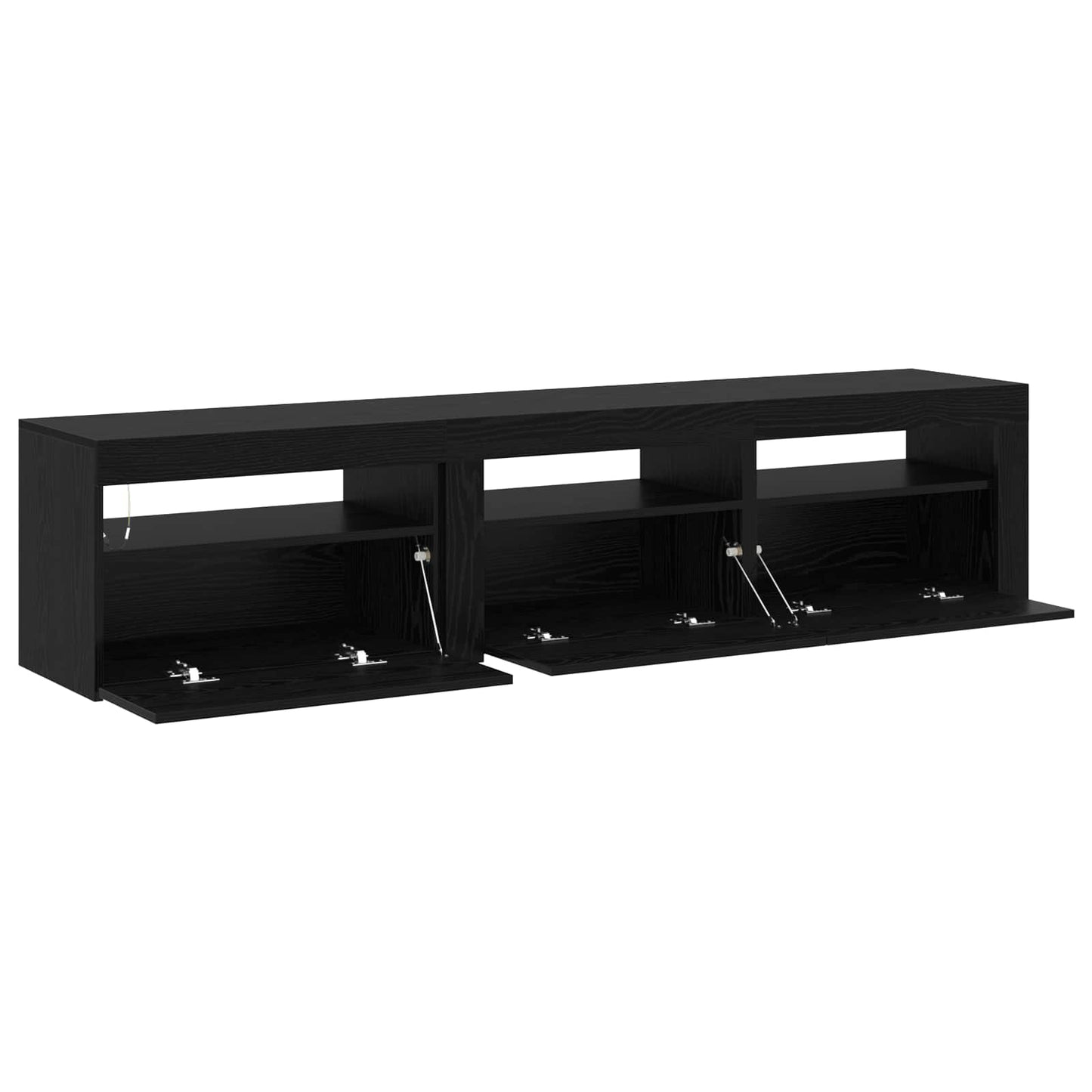 vidaXL Meubles TV 2 pcs Noir aspect chêne 180 x 35 x 40 cm