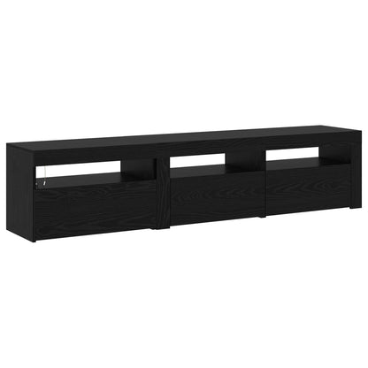 vidaXL Meubles TV 2 pcs Noir aspect chêne 180 x 35 x 40 cm
