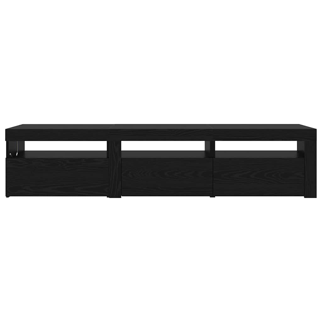 vidaXL Meubles TV 2 pcs Noir aspect chêne 180 x 35 x 40 cm
