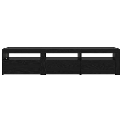 vidaXL Meubles TV 2 pcs Noir aspect chêne 180 x 35 x 40 cm