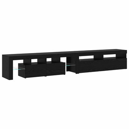 TV-Schränk 2 pcs Schwarz Eichen-Optik 260 x 37 x 40 cm