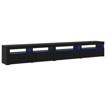vidaXL Ensemble meuble TV 3 pcs Noir aspect chêne 270 x 35 x 40 cm