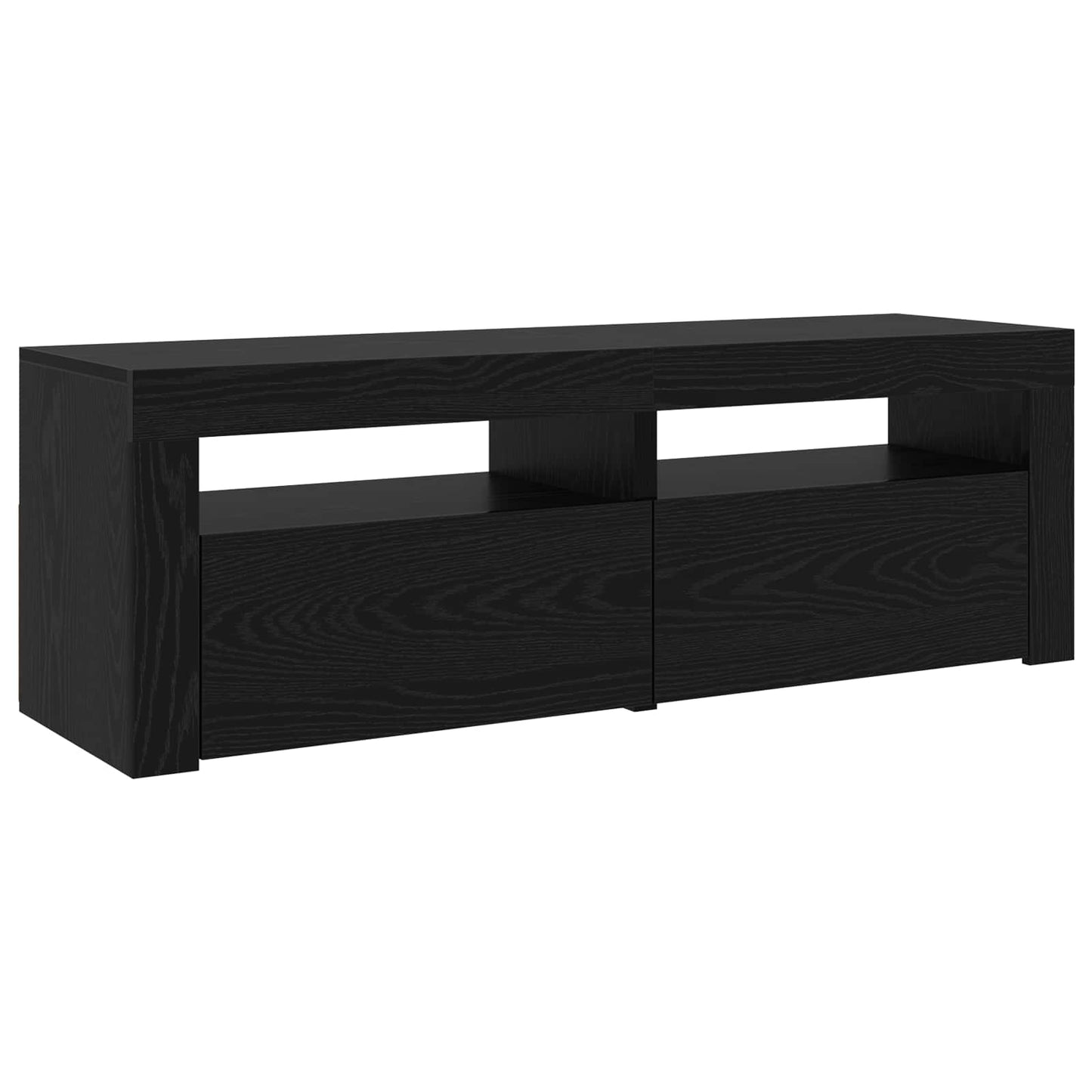 vidaXL Ensemble meuble TV 3 pcs Noir aspect chêne 270 x 35 x 40 cm