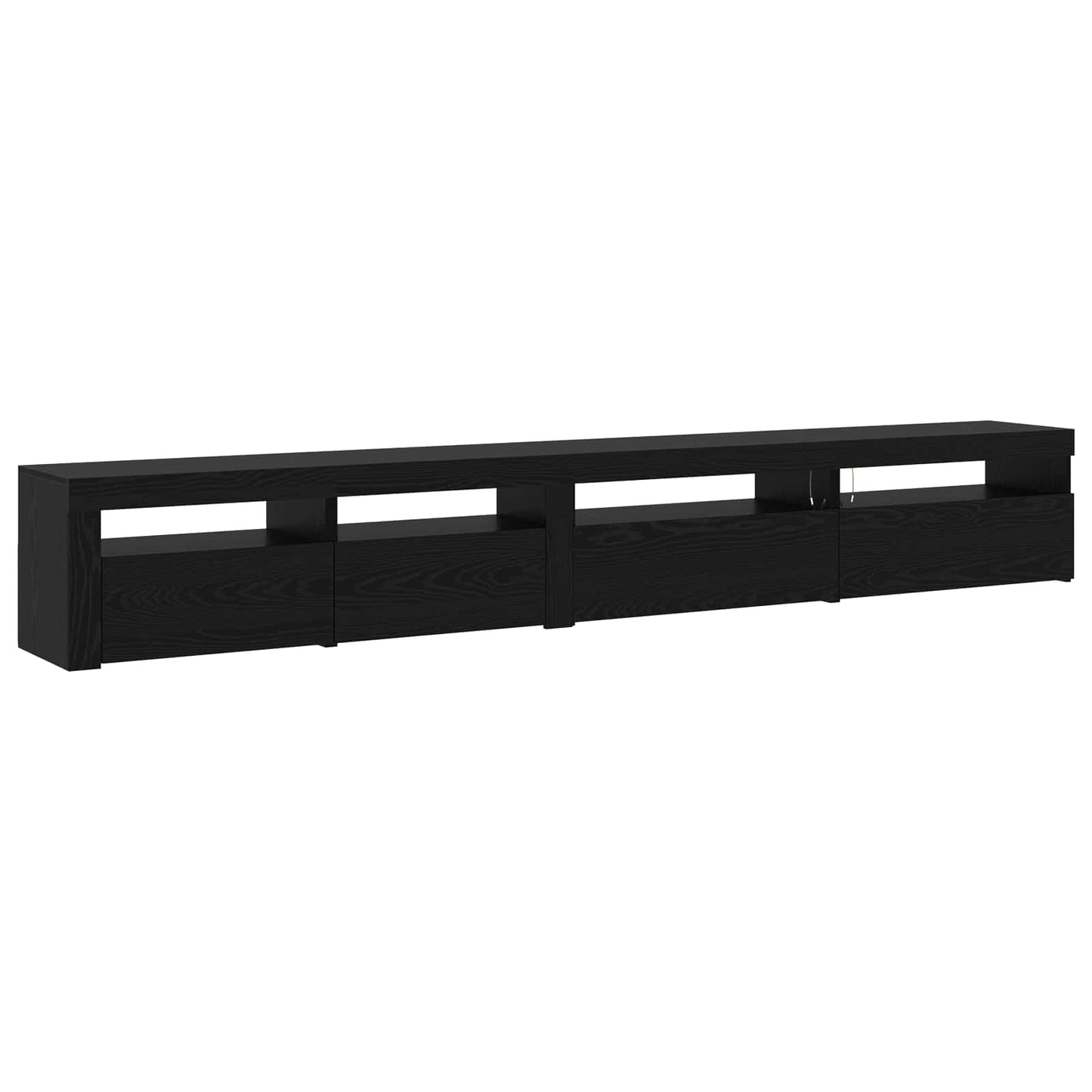 vidaXL Ensemble meuble TV 3 pcs Noir aspect chêne 270 x 35 x 40 cm