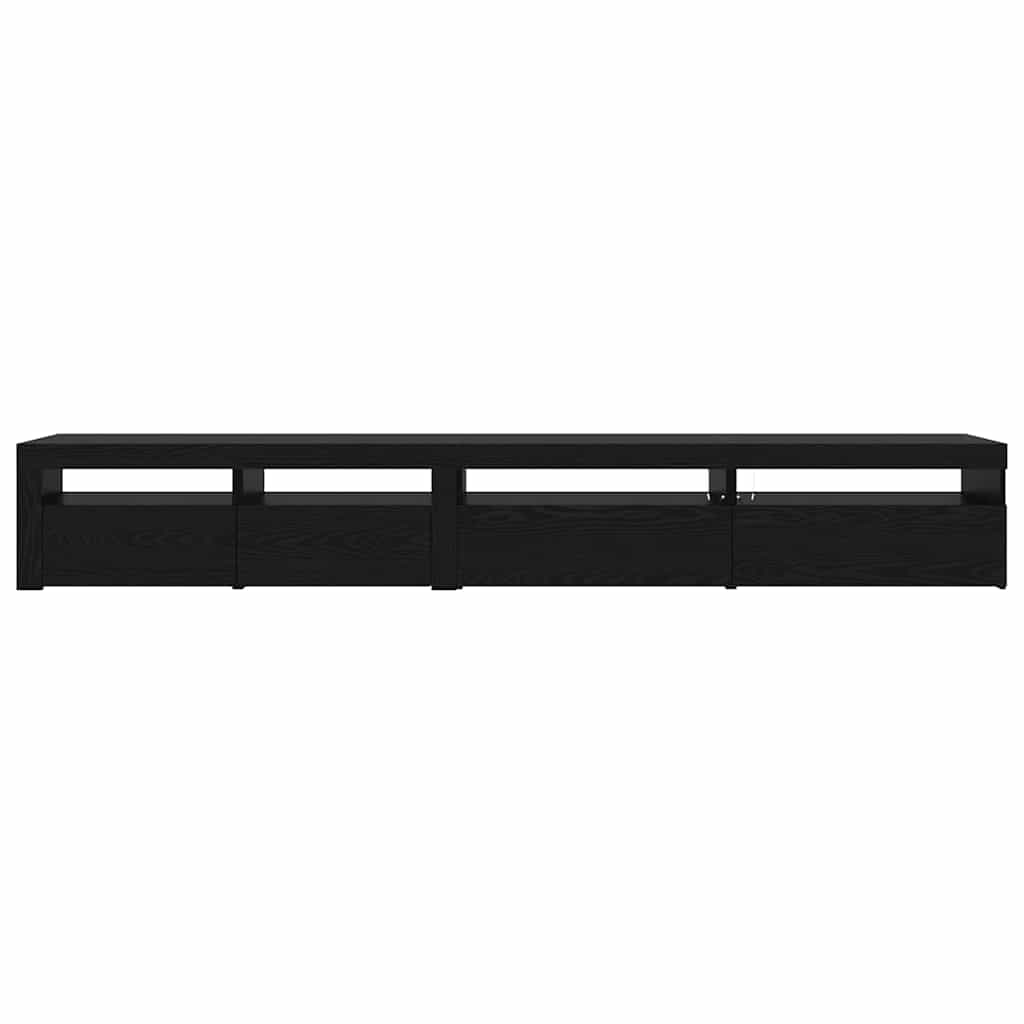 vidaXL Ensemble meuble TV 3 pcs Noir aspect chêne 270 x 35 x 40 cm