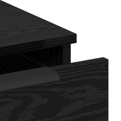 Schreibtisch mit Speicher Schwarz Eichen-Optik 133 x 50 x 75 cm