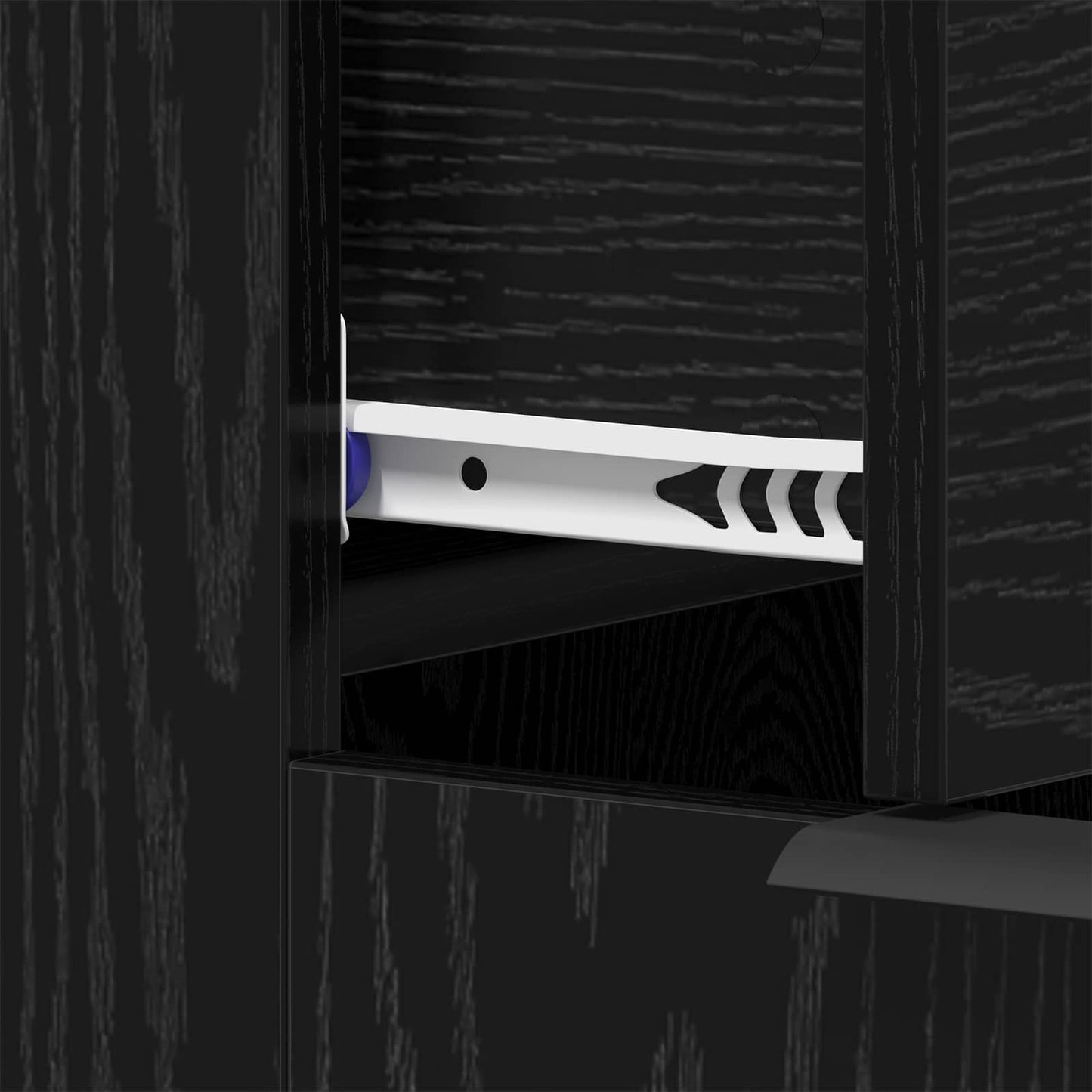 vidaXL Schreibtisch mit Speicher Schwarz Eichen-Optik 133 x 50 x 75 cm