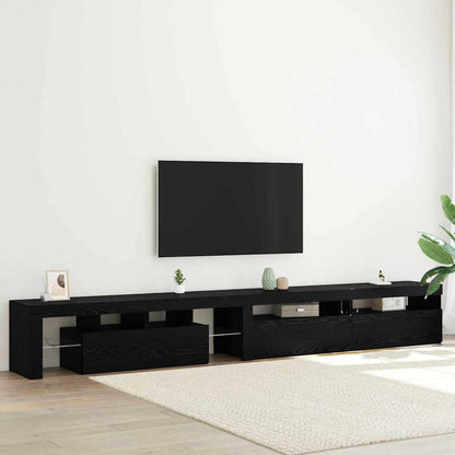 TV-Schränk 3 pcs Schwarz Eichen-Optik 290 x 36,5 x 40 cm