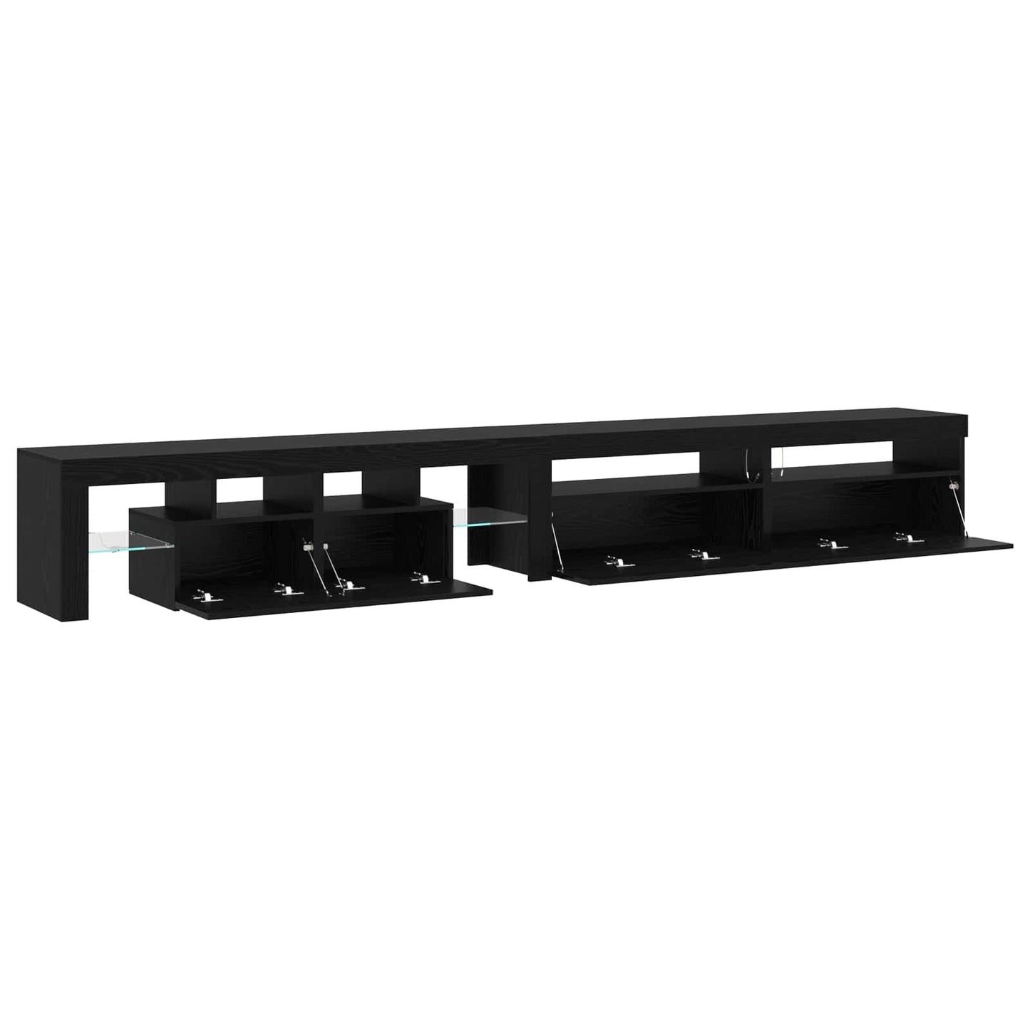 TV-Schränk 3 pcs Schwarz Eichen-Optik 290 x 36,5 x 40 cm