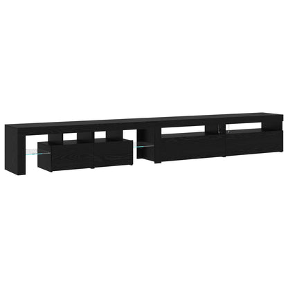 TV-Schränk 3 pcs Schwarz Eichen-Optik 290 x 36,5 x 40 cm