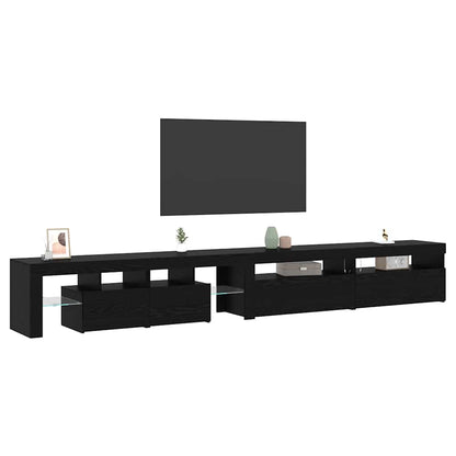 TV-Schränk 3 pcs Schwarz Eichen-Optik 290 x 36,5 x 40 cm
