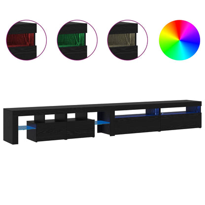 TV-Schränk 3 pcs Schwarz Eichen-Optik 290 x 36,5 x 40 cm