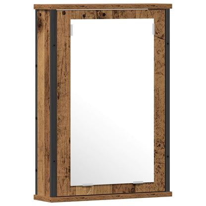 vidaXL Badezimmermöbel-Set mit Regal mit Tür 2 pcs Braun Holzwerkstoff