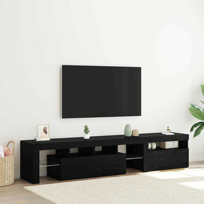 TV-Schränk 2 pcs Schwarz Eichen-Optik 200 x 36,5 x 40 cm