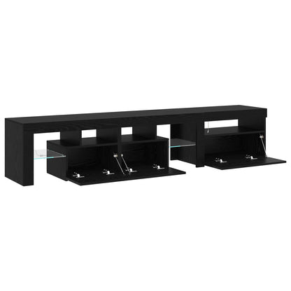 TV-Schränk 2 pcs Schwarz Eichen-Optik 200 x 36,5 x 40 cm