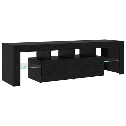 TV-Schränk 2 pcs Schwarz Eichen-Optik 200 x 36,5 x 40 cm