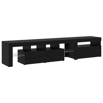 TV-Schränk 2 pcs Schwarz Eichen-Optik 200 x 36,5 x 40 cm