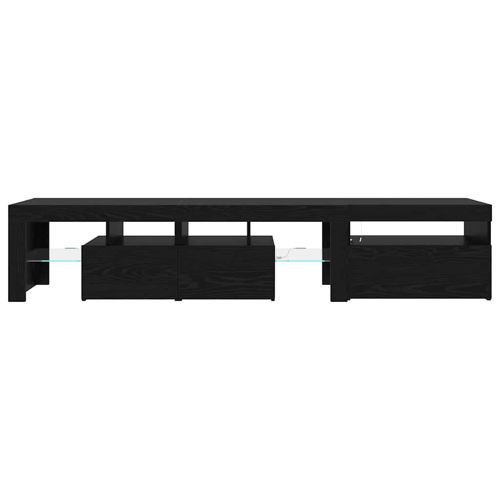 TV-Schränk 2 pcs Schwarz Eichen-Optik 200 x 36,5 x 40 cm