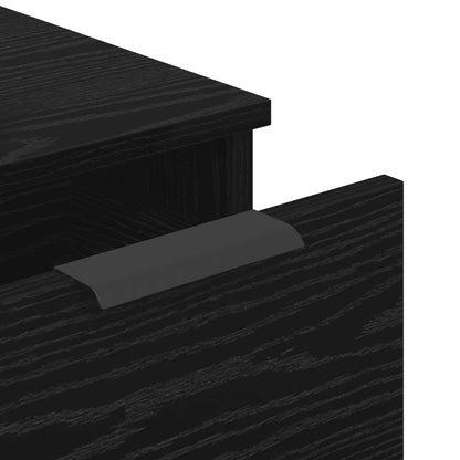 vidaXL Sideboard 3 pcs Schwarz Eichen-Optik 181 x 30 x 70 cm
