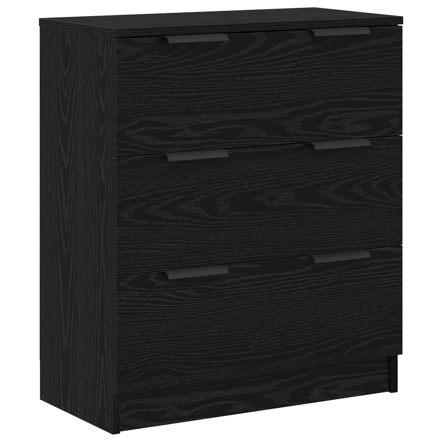 vidaXL Sideboard 3 pcs Schwarz Eichen-Optik 181 x 30 x 70 cm