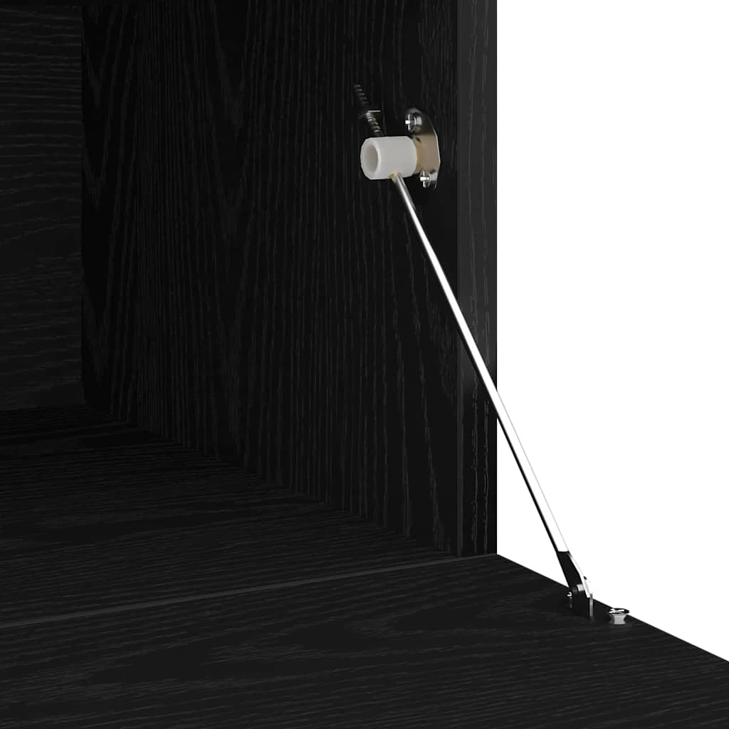 vidaXL Meuble TV, 3 pcs, noir aspect chêne 240 x 35 x 40 cm