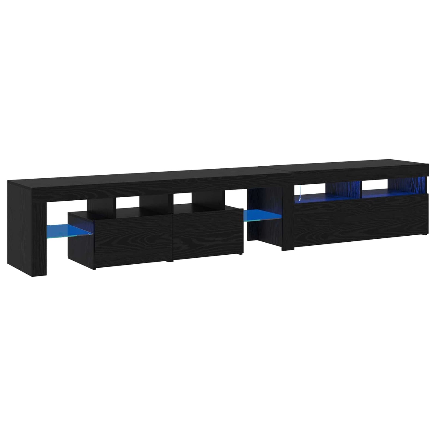 TV-Schränk 2 pcs Schwarz Eichen-Optik 230 x 36,5 x 40 cm