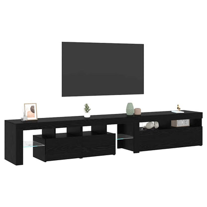 TV-Schränk 2 pcs Schwarz Eichen-Optik 230 x 36,5 x 40 cm