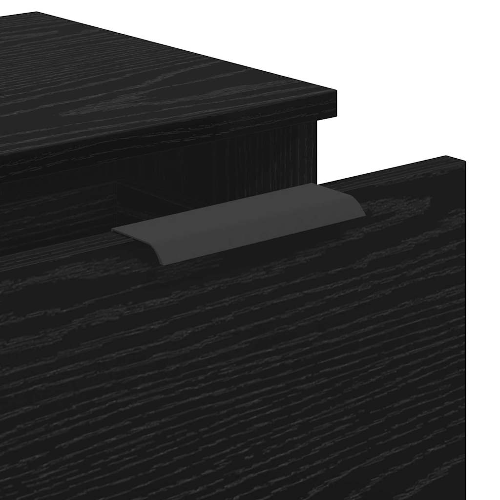 vidaXL Sideboard 3 pcs Schwarz Eichen-Optik Holzwerkstoff