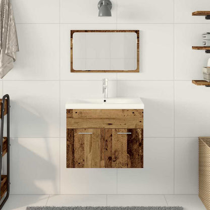 vidaXL Badezimmerschrank mit Schubladen Wandmontiert Holzwerkstoff