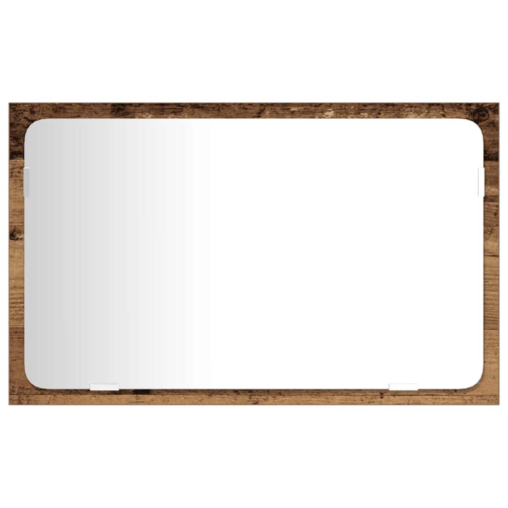 vidaXL Badezimmermöbel-Set Wandmontiert 3 pcs Altholz Holzwerkstoff