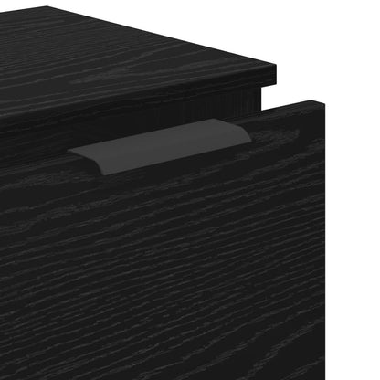 vidaXL Sideboard 3 pcs Schwarz Eichen-Optik Holzwerkstoff