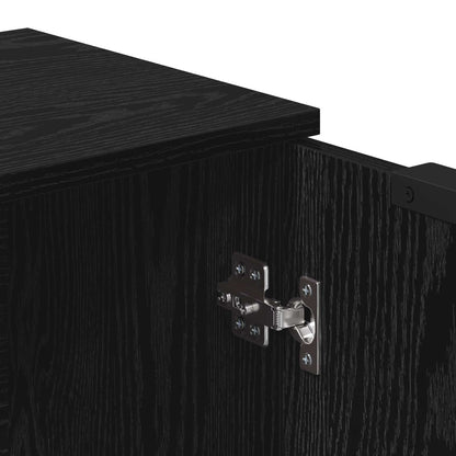 vidaXL Sideboard 3 pcs Schwarz Eichen-Optik Holzwerkstoff