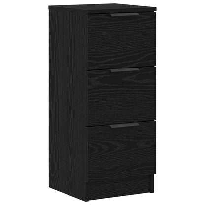 vidaXL Sideboard 3 pcs Schwarz Eichen-Optik Holzwerkstoff