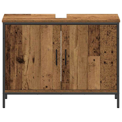 vidaXL Badezimmer Waschbeckenmöbel mit Regal 3 pcs Braun Holzwerkstoff