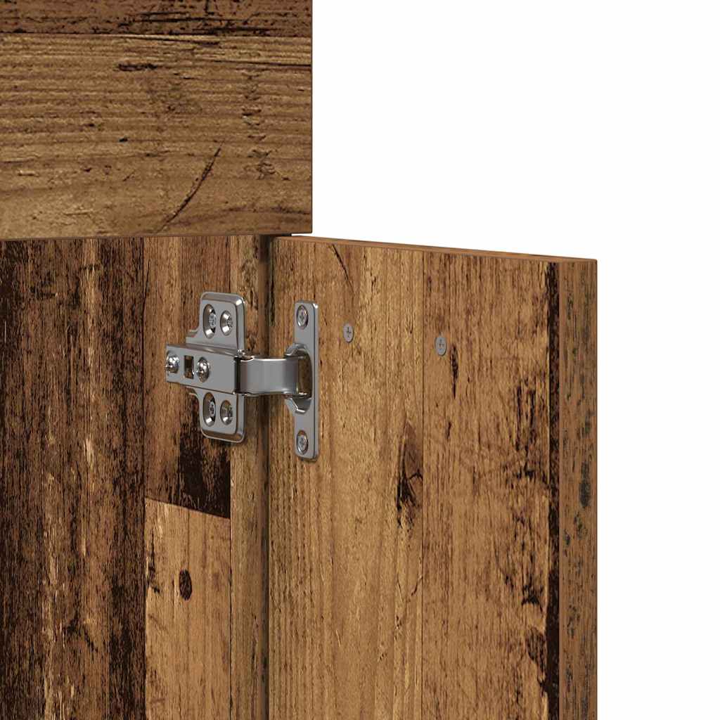 vidaXL Badezimmermöbel-Set mit Regal mit Tür 4 pcs Braun Holzwerkstoff