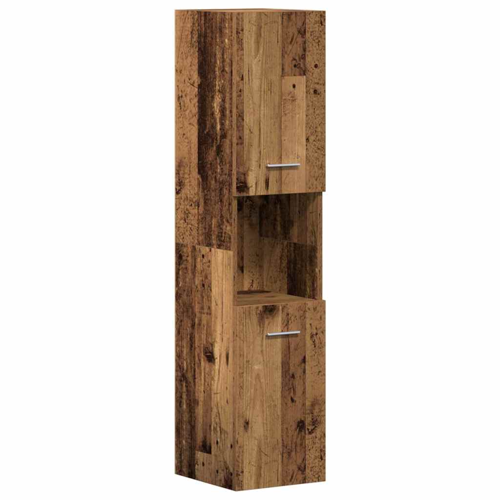 vidaXL Badezimmermöbel-Set mit Regal mit Tür 4 pcs Braun Holzwerkstoff