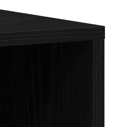 vidaXL Badezimmermöbel-Set mit Speicher 3 pcs Schwarz Holzwerkstoff
