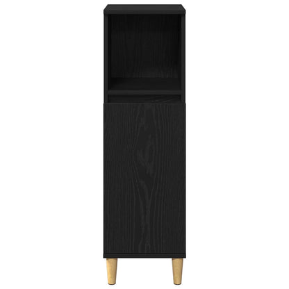 vidaXL Badezimmermöbel-Set mit Speicher 3 pcs Schwarz Holzwerkstoff