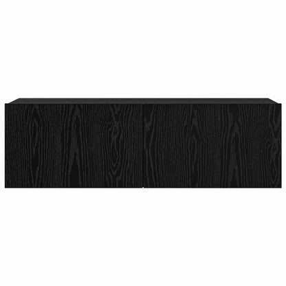 vidaXL TV-Schrankset 8 pcs Schwarz Eichen-Optik Holzwerkstoff