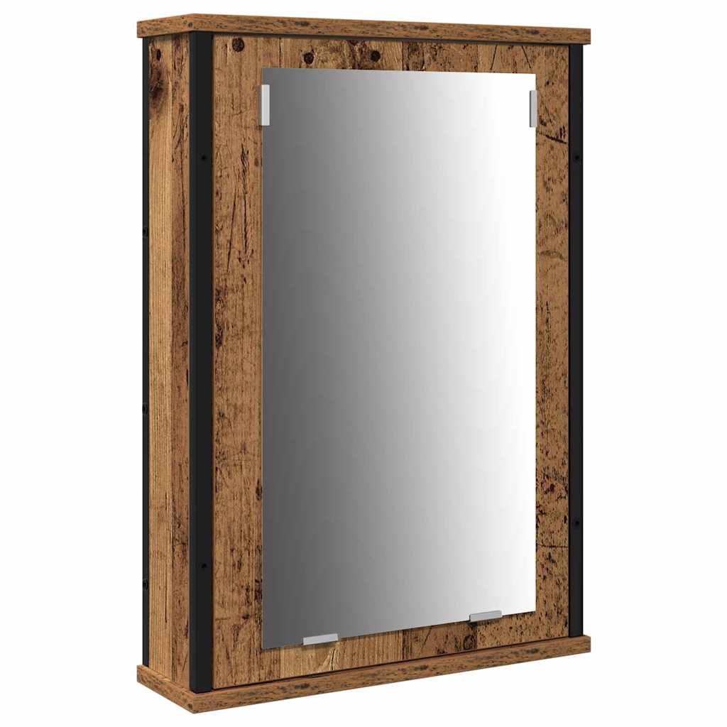 vidaXL Badezimmermöbel-Set mit Regal 4 pcs Altholz Holzwerkstoff