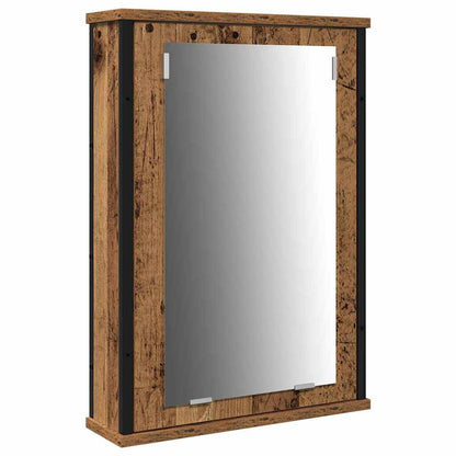 vidaXL Badezimmermöbel-Set mit Regal 4 pcs Altholz Holzwerkstoff
