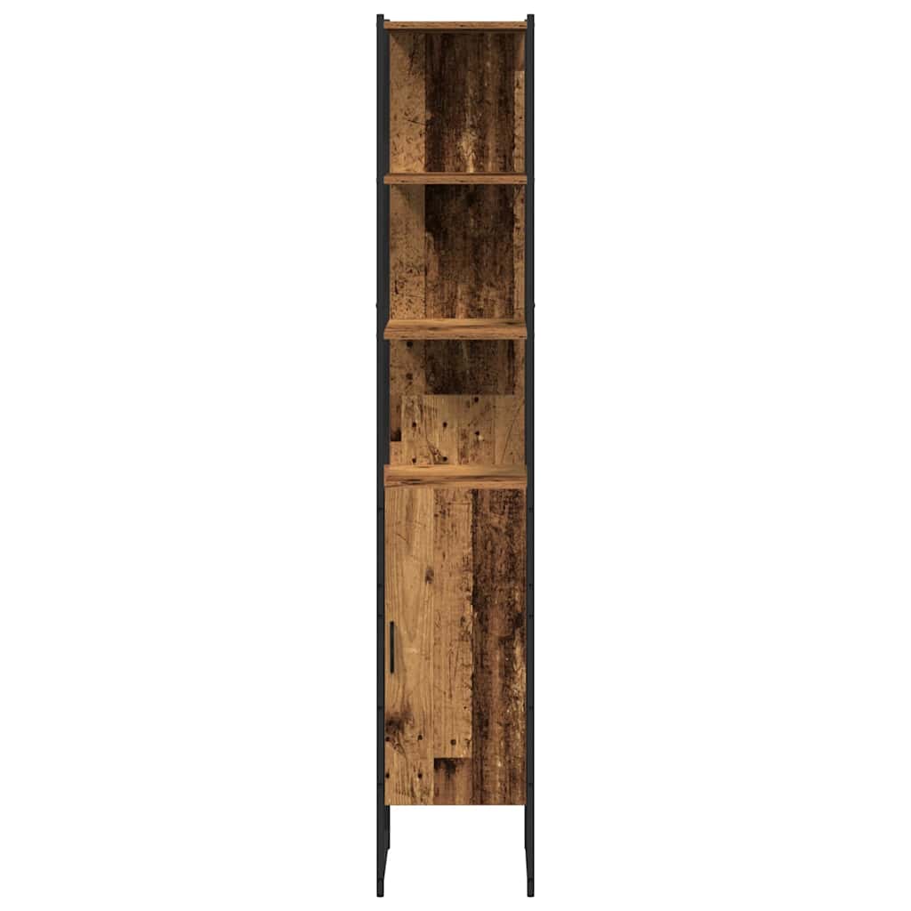 vidaXL Badezimmermöbel-Set mit Regal 4 pcs Altholz Holzwerkstoff