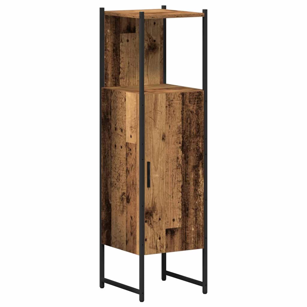 vidaXL Badezimmermöbel Set mit Regal 4 pcs Altholz Holzwerkstoff