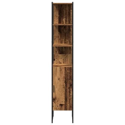 vidaXL Badezimmermöbel-Set mit Regal mit Tür 4 pcs Braun Holzwerkstoff